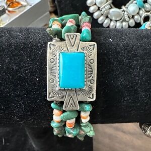 Carolyn Pollack Turquoise and Silver Bracelet
